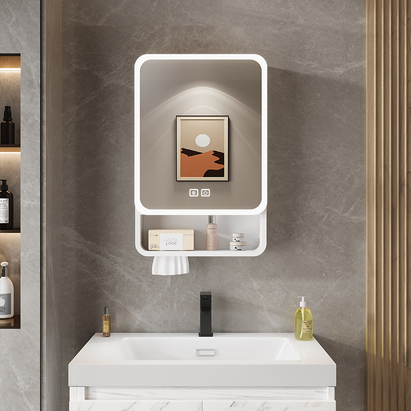 Home Bathroom Glass - Organizer Cermin Kabinet Kamar Mandi Rak