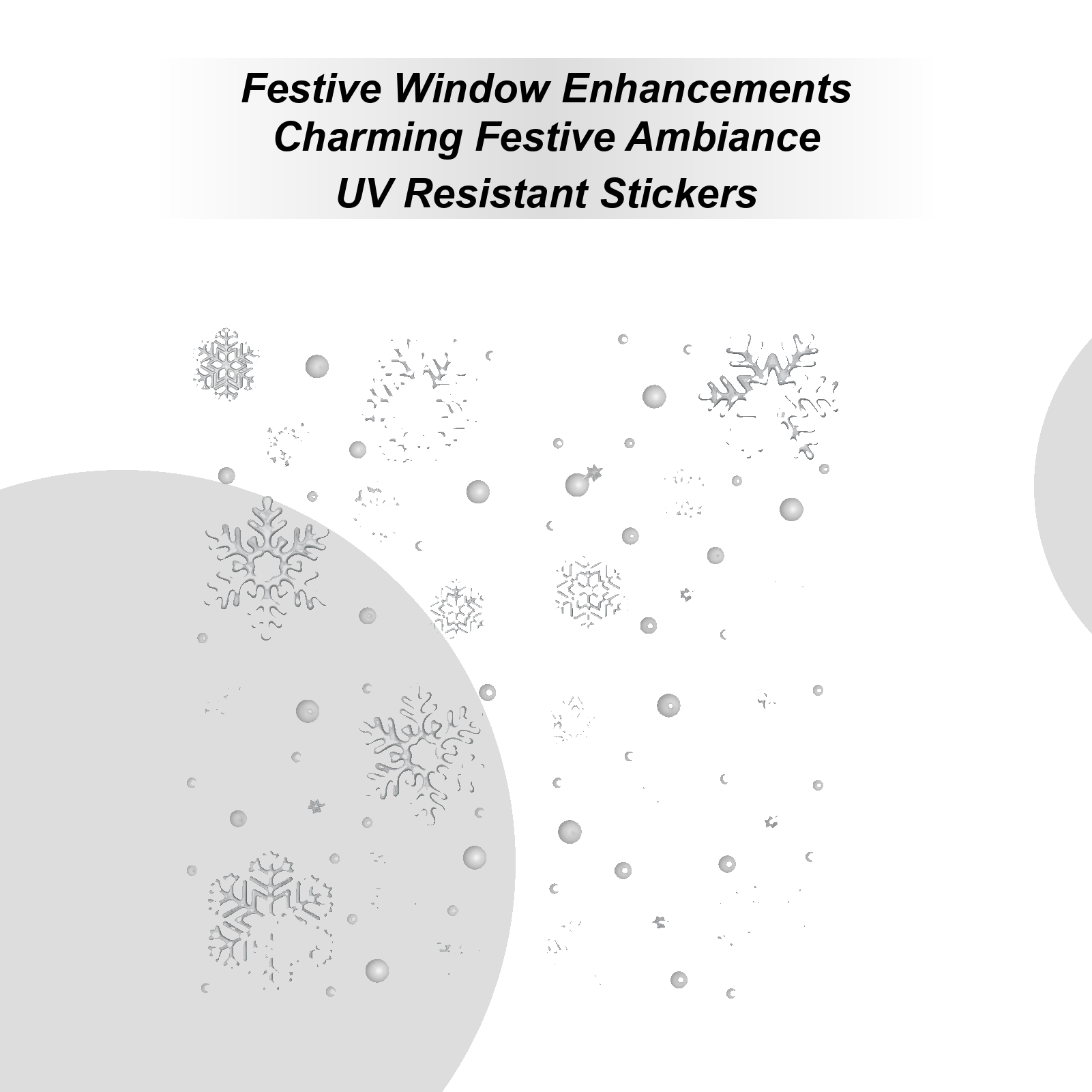 Home Bathroom Glass - Stiker Jendela Natal Statis Dapat Digunakan