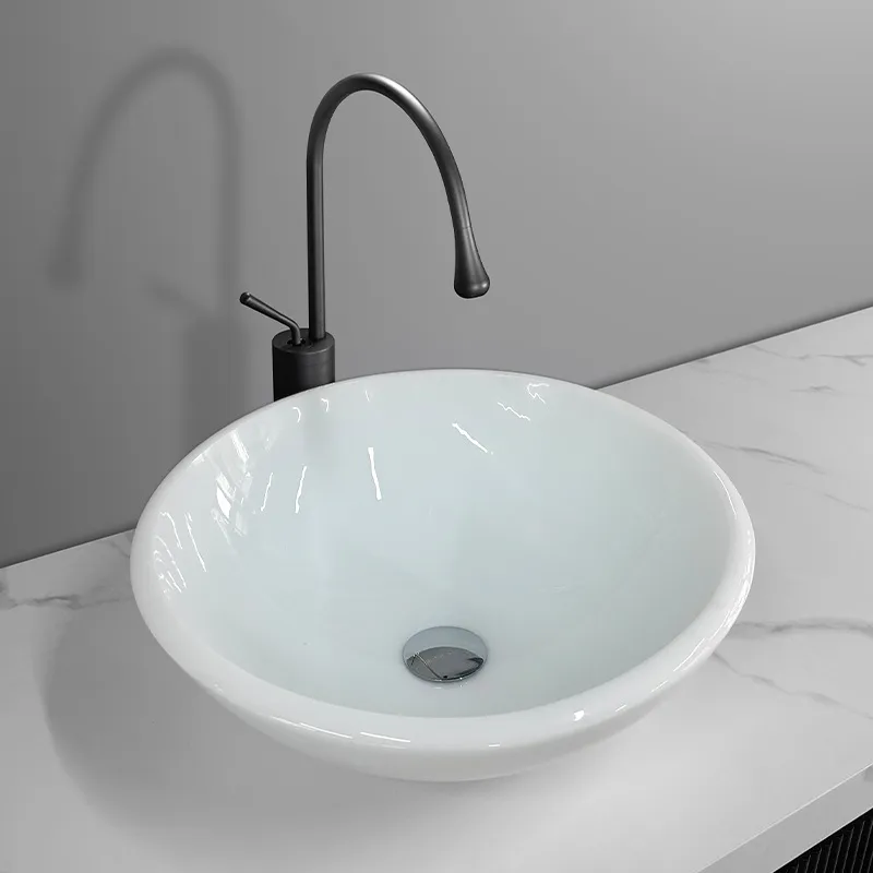 Home Bathroom Design Simple - Wastafel Kamar Mandi Batu Mikrokristalin Bulat