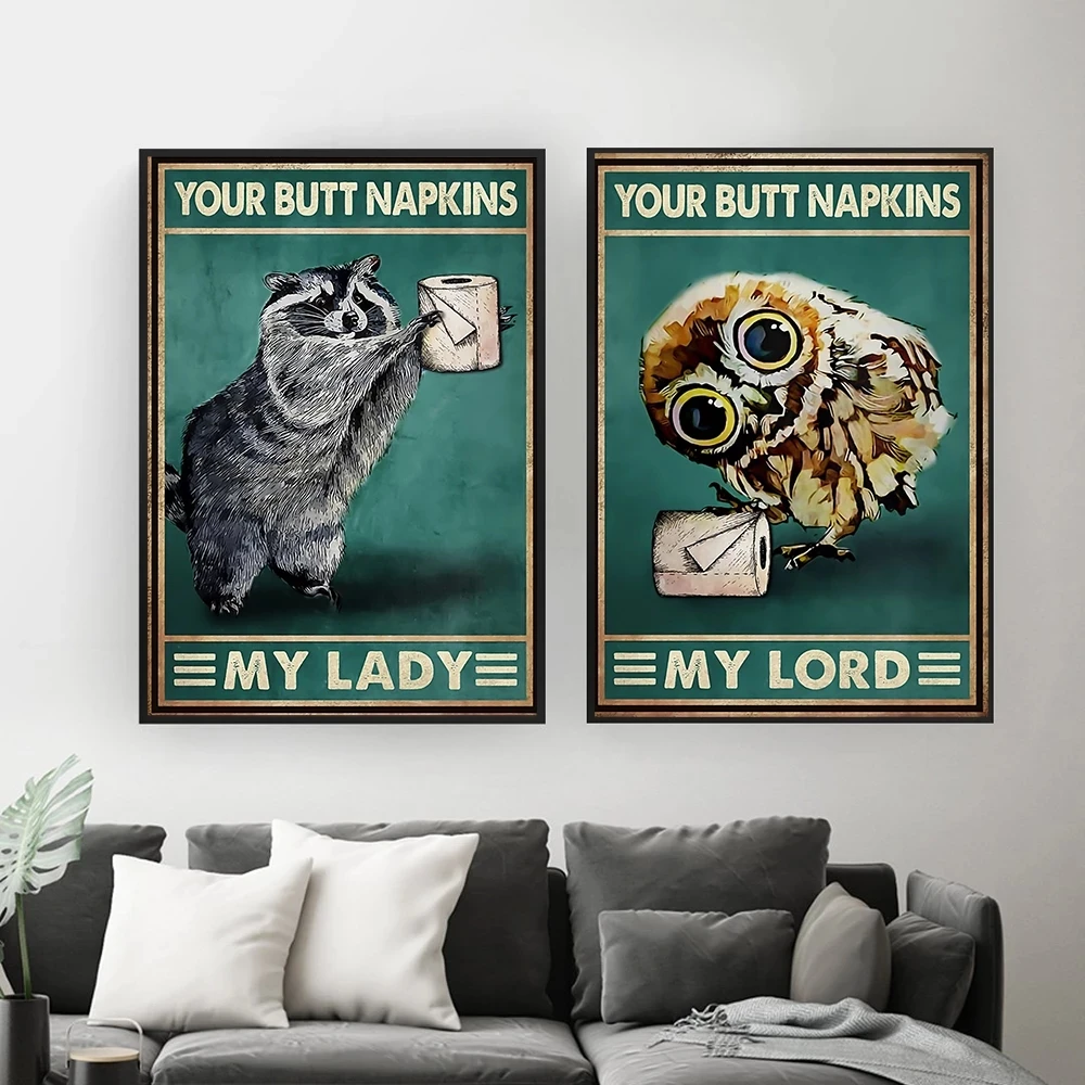 Home Bathroom Wallpaper - Poster Kamar Mandi Kertas Burung Hantu