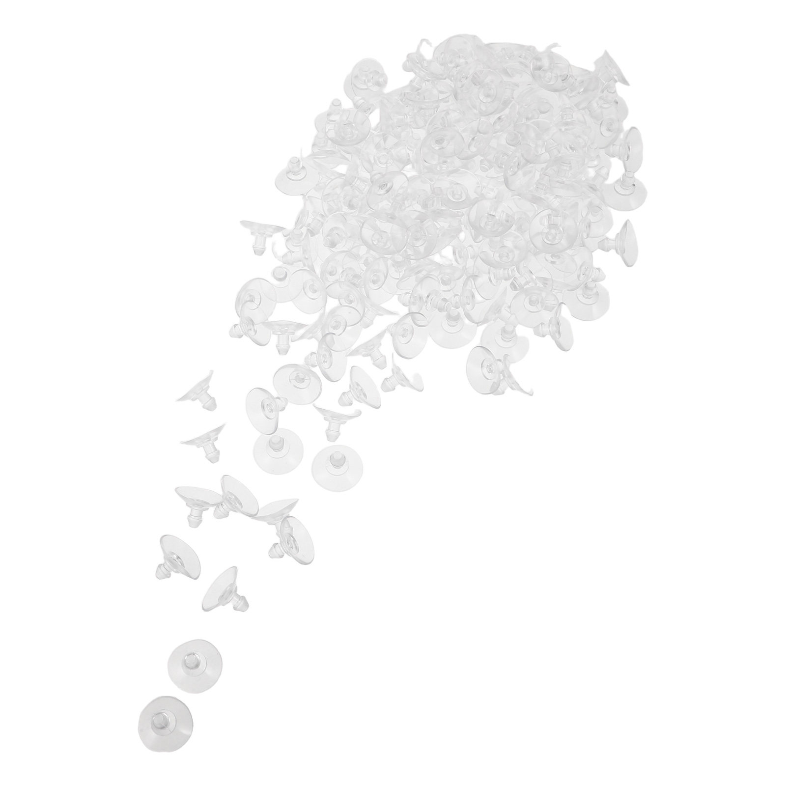 Home Bathroom Glass - 200Pcs Cangkir Hisap PVC Transparan Pegangan