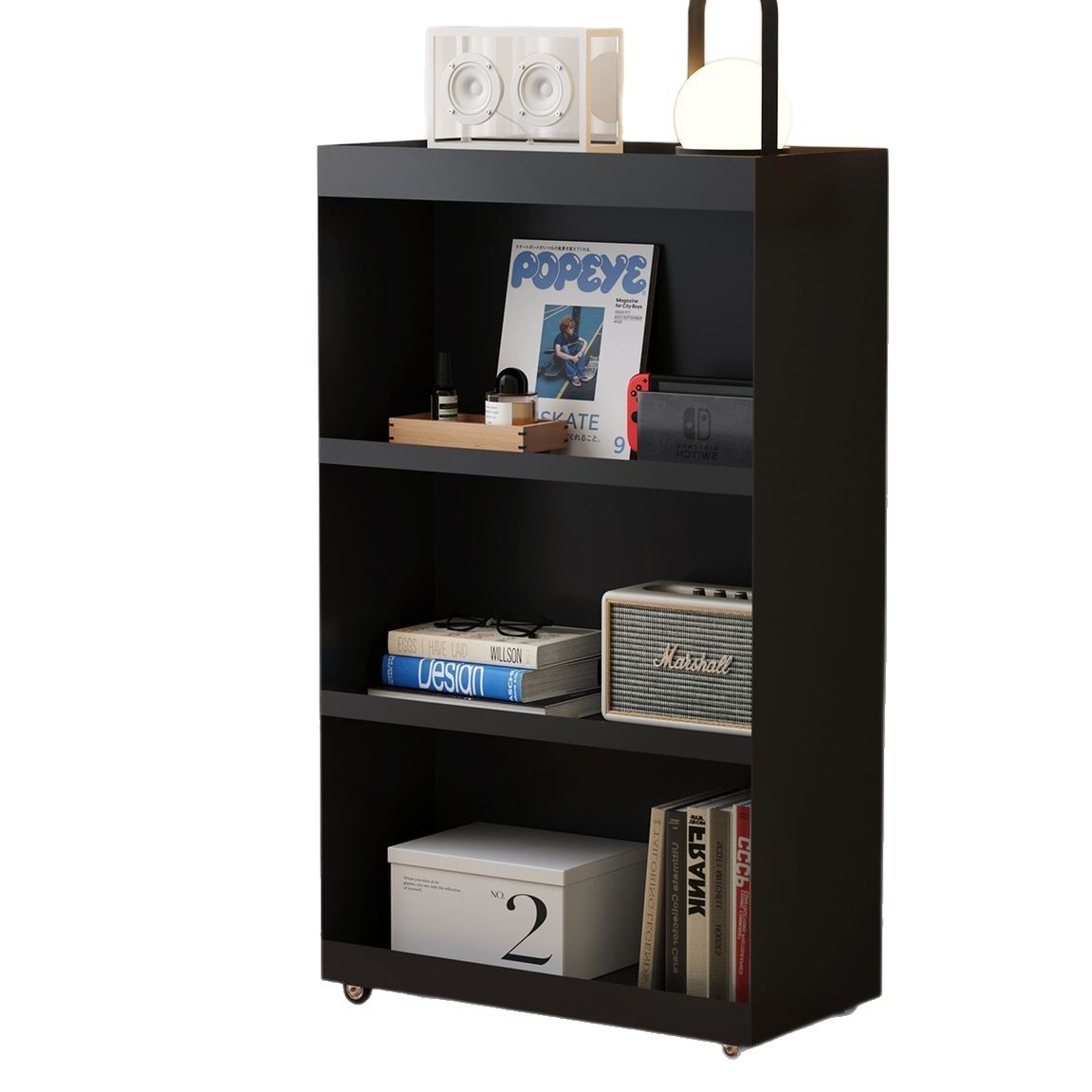 Home Bathroom Design Simple - Rak buku lantai rumah bergaya Nordik