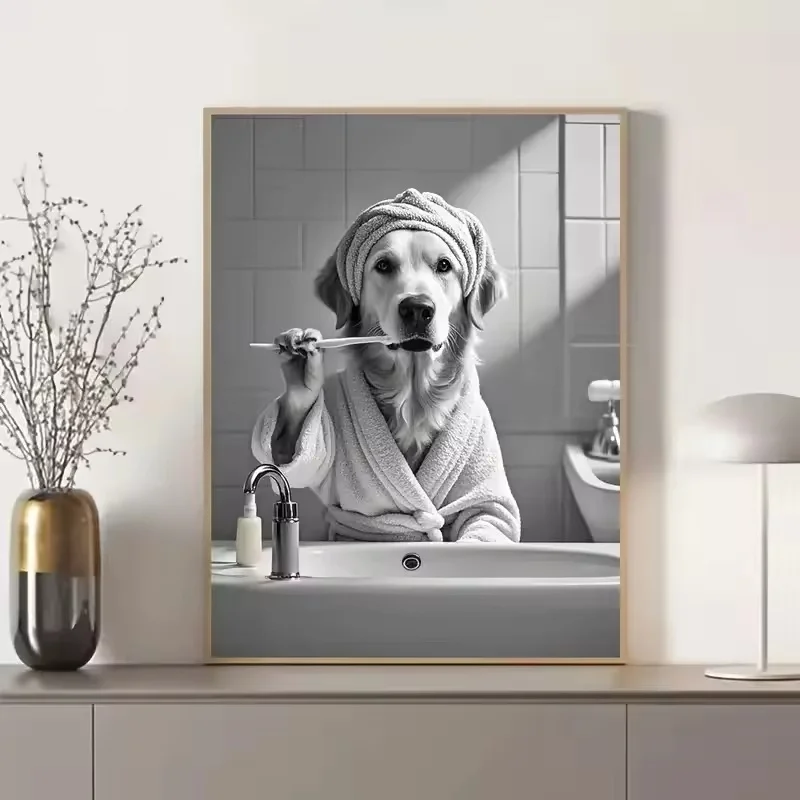 Poster Lukisan Kanvas Kertas T - Home Bathroom Wallpaper ulasan dan harga