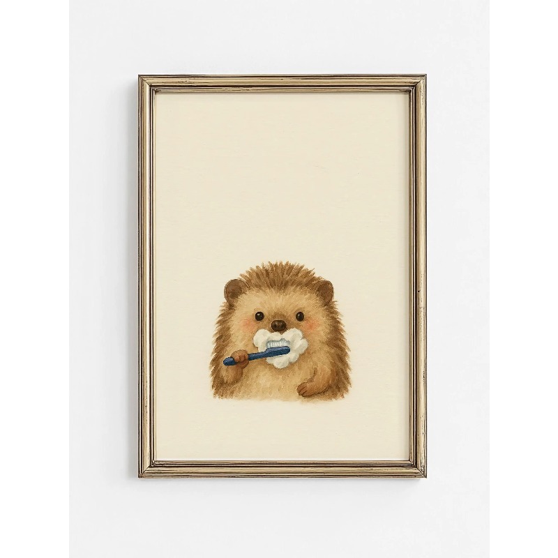 1 Buah Poster Hewan Lucu Tanpa - Home Bathroom Wallpaper ulasan dan harga