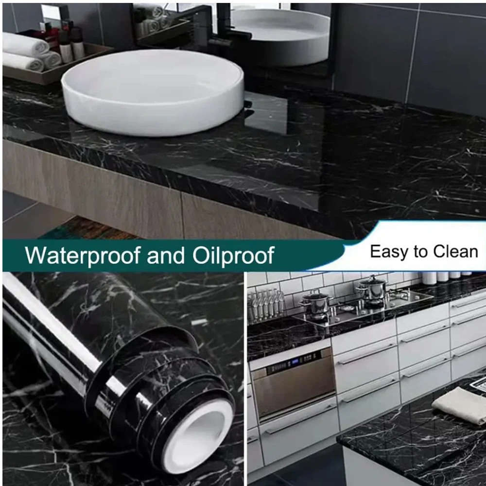 Wallpaper marmer vinil berpere - Home Bathroom Wallpaper ulasan dan harga