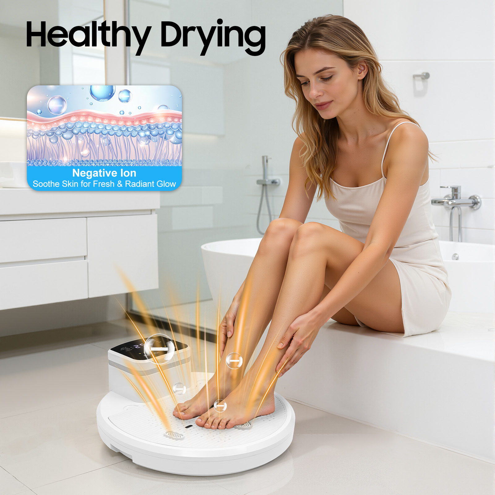 Pengering Tubuh Pintar 1400W T - Home Bathroom Hand Dryer ulasan dan harga