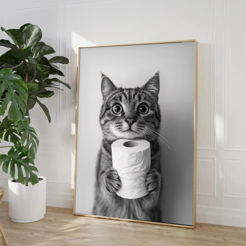 Poster Cetak Kanvas Sapi Datar - Home Bathroom Wallpaper ulasan dan harga