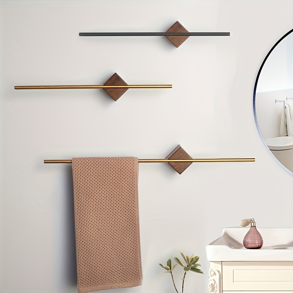 Rak handuk kayu walnut Eropa d - Home Bathroom Design Simple ulasan dan harga
