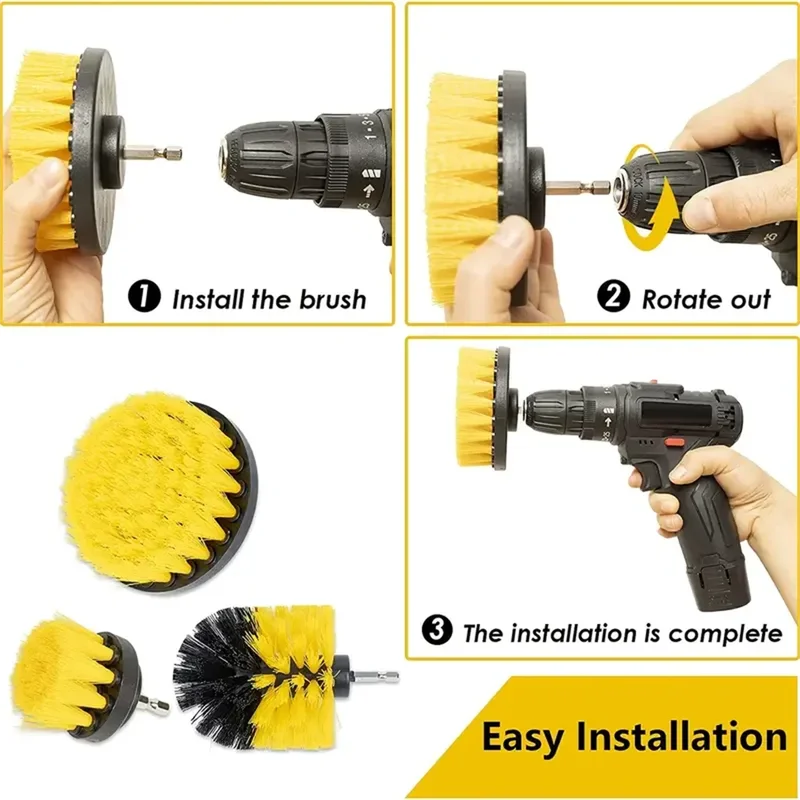 3 pcs/set set sikat bor alat p - Home Bathroom Cleaning Machine ulasan dan harga