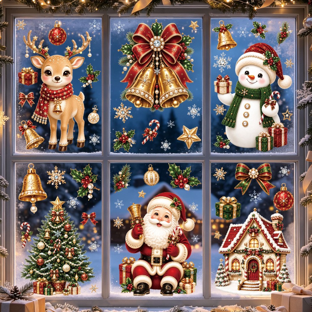 Stiker Jendela Natal 2027, Sti - Home Bathroom Wallpaper ulasan dan harga