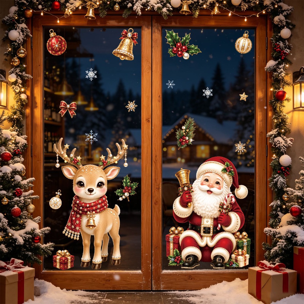 Stiker Jendela Natal 2027, Sti - Home Bathroom Wallpaper ulasan dan harga