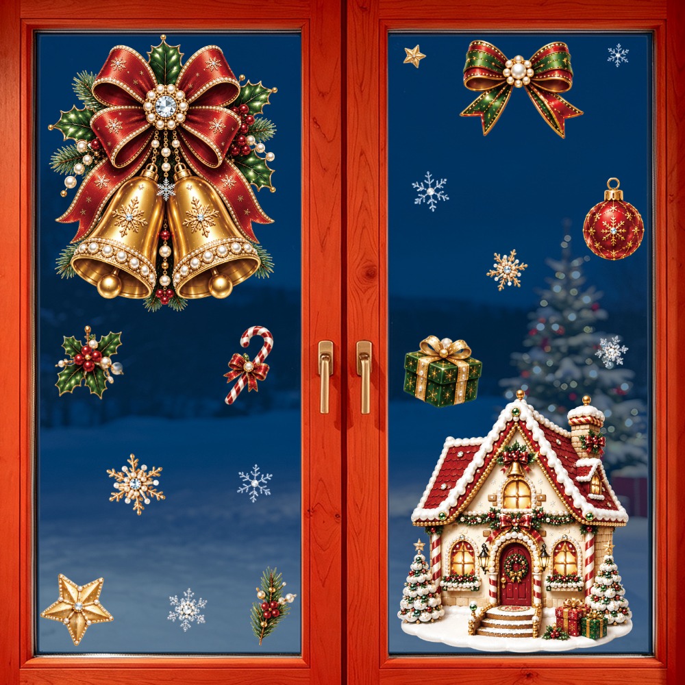 Stiker Jendela Natal 2027, Sti - Home Bathroom Wallpaper ulasan dan harga