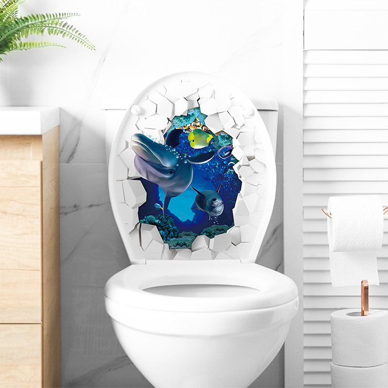 1 buah 3D stiker dinding kursi - Home Bathroom Wallpaper ulasan dan harga