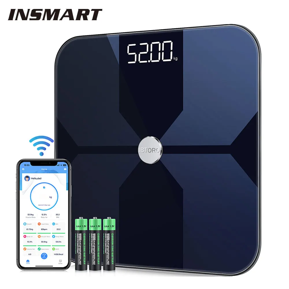 Skala Lemak Tubuh Wifi Rumah P - Home Bathroom Scales ulasan dan harga