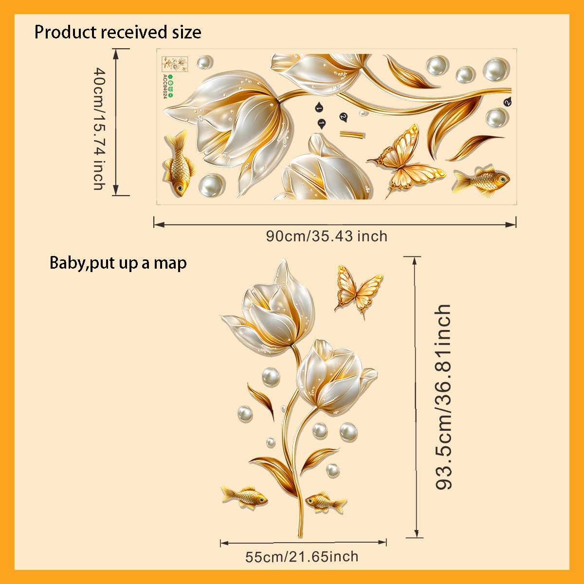 Stiker Dinding Tulip 3D Stiker - Home Bathroom Wallpaper ulasan dan harga